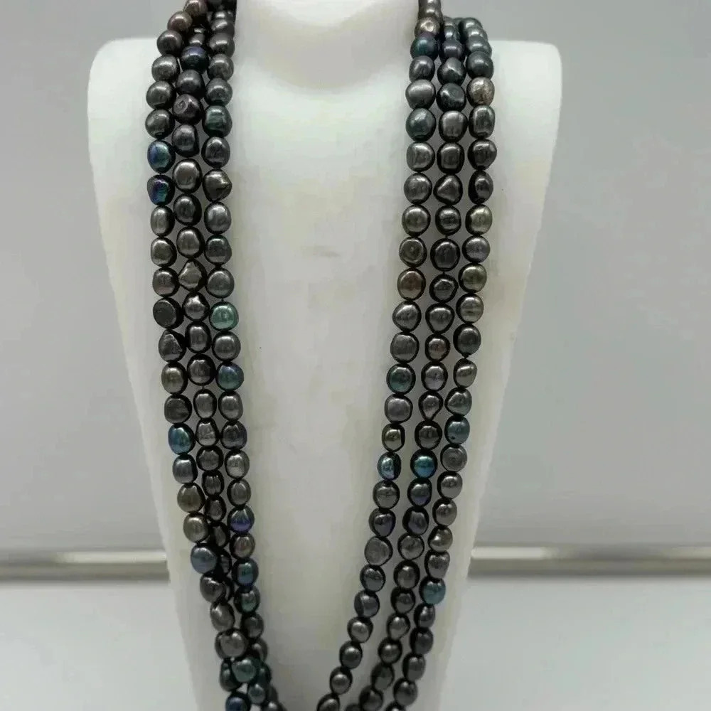 80inch Long Strand “IPS” Silver stamped Imperial Pearl Syndicate - Picture 9 of 9